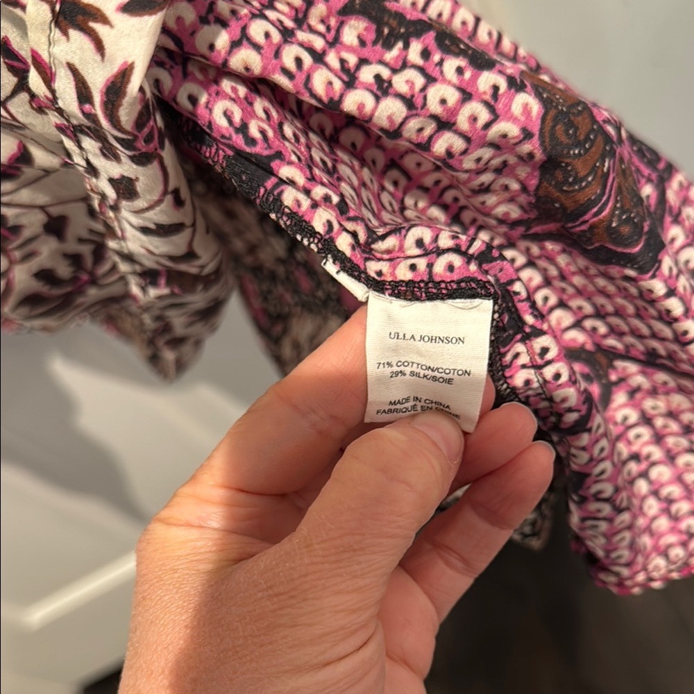 Ulla Johnson Floral Print Dress in Pink, Brown, white and Black - Picture 3 of 4